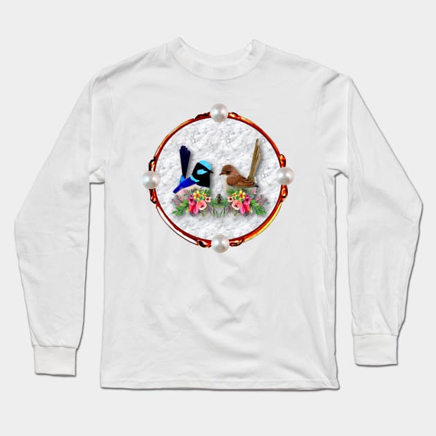 Cute Birds Long Sleeve T-Shirt by KC Morcom aka KCM Gems n Bling aka KCM Inspirations